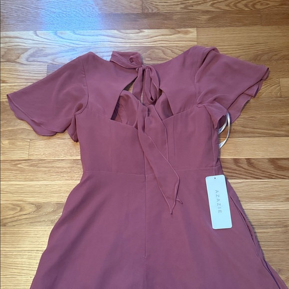 Azazie Kimber in desert rose Maxi Dress size A8 - Picture 10 of 12